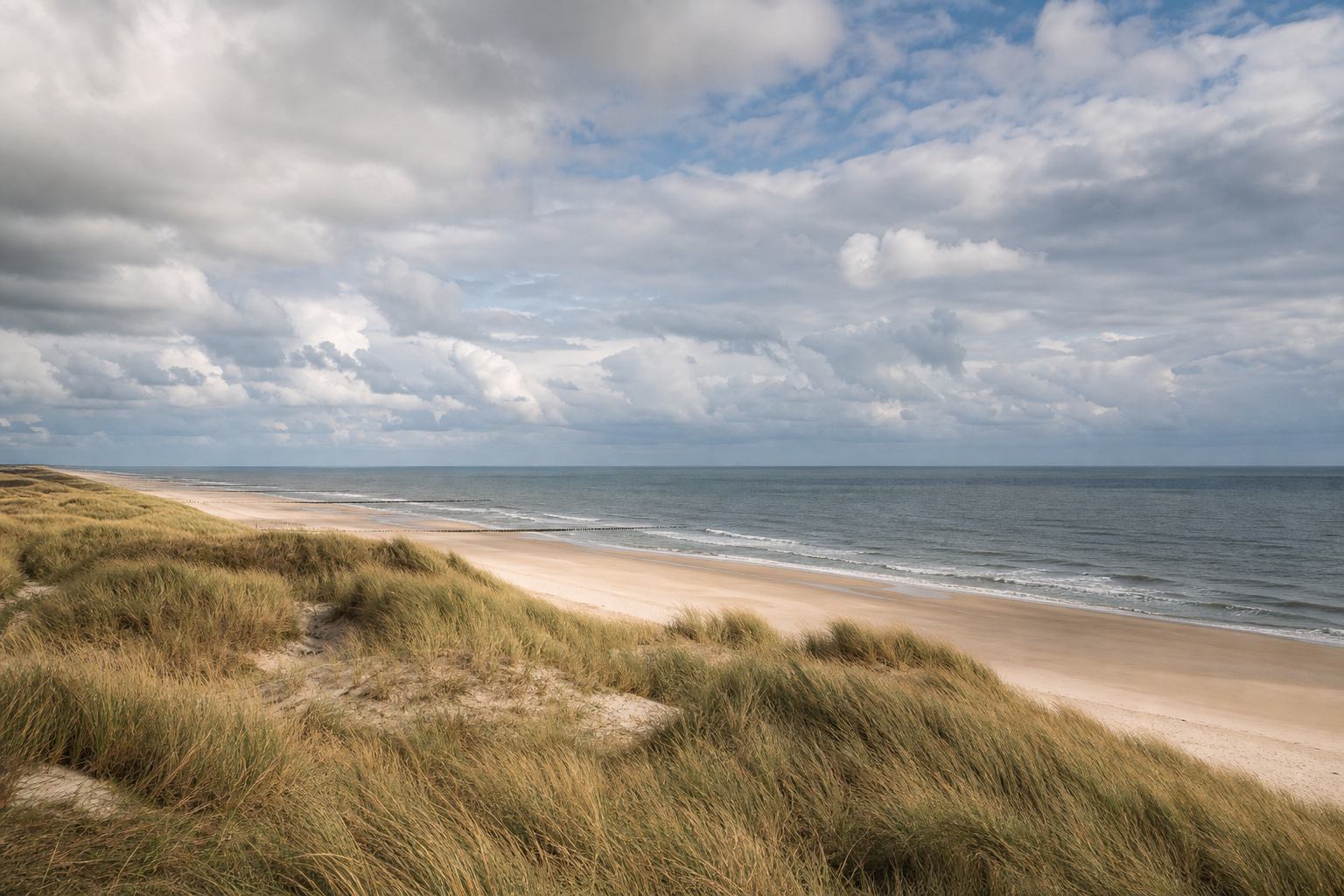 Dünenlandschaft und Nordseeküste bei Sylt